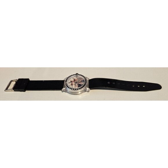One Direction Boy Band Wristwatch Lobal Black Rhinestones 2012 UNTESTED 9" Music - Picture 1 of 7